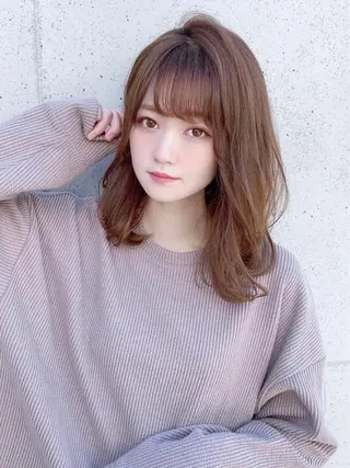 ミディアム カラー 髪質改善くすみカラー 🍀/石川大輔のヘアスタイル