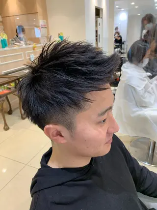 ショート ヘアアレンジ メンズ IwAsh中山所属・✂︎中山ブリーチ・ パーマ✂︎露木智也のヘアスタイル