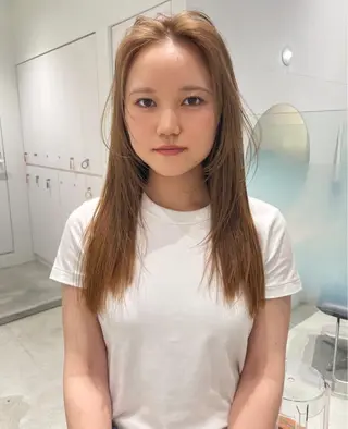 ロング カラー 🎀優姫 🎀 韓国レイヤーのヘアスタイル