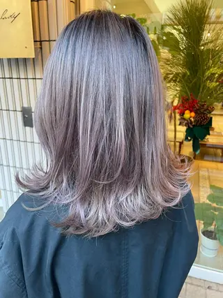 ミディアム カラー 艶カラー🌙縮毛矯正 /ボブ【Reina】のヘアスタイル