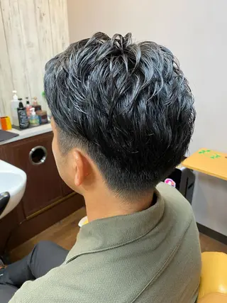 ショート パーマ メンズ ヘアーデザイン ククイ所属・【緩パン】イトウ シンゴのヘアスタイル