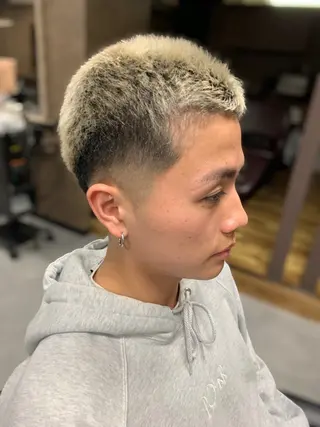 ショート バーバーショップ涼桜新町店所属・田中大 パーマ/メンズカットのヘアスタイル