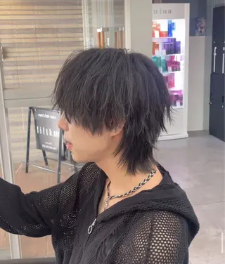 パーマ メンズ ニュアンス/フェザー /ウルフ/伶馬のヘアスタイル