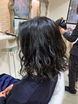 ミディアム 松吉 純平のヘアスタイル