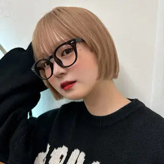 ショート 暖色／艶髪／ ボブ／ ピンク🎀／MARIのヘアスタイル