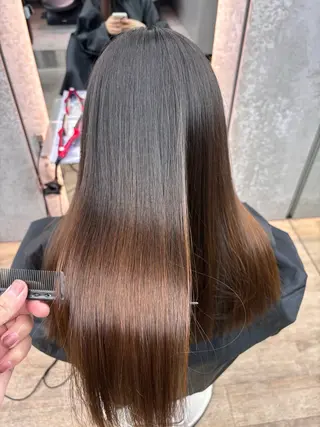 セミロング 髪質改善/縮毛矯正/ 韓国ヘア/矢野のヘアスタイル