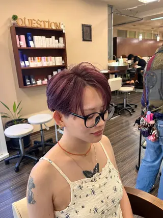 ショート カラー 💎森 ハリス誠一💎のヘアスタイル