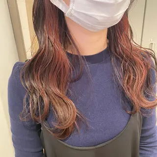 セミロング カラー 韓国ヘア顔周りカット 艶髪ベージュtamaのヘアスタイル