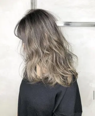 セミロング カラー ANGELICA LABO 梅田店のヘアスタイル