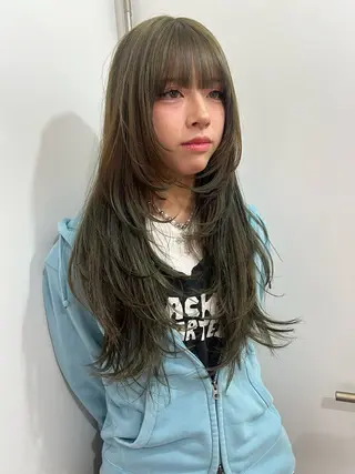 ロング 💥ウルフカット デザインあんな💥のヘアスタイル