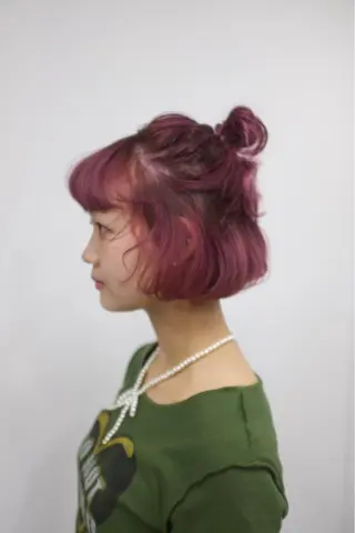 ショート カラー ヘアアレンジ 🦠カラーリスト/ 魚瀬あおい🦠のヘアスタイル