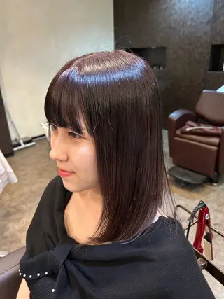 セミロング 古澤 咲来のヘアスタイル