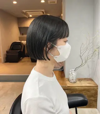 ミディアム カラー akane/ボブ /オリーブ/ブラウンのヘアスタイル