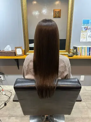 ロング カラー 渡辺俊介 暗髪カラー /美髪矯正/髪質改善のヘアスタイル