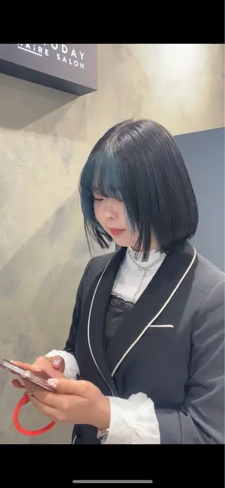 カラー 乾かしただけで艶髪✨ 縮毛矯正天王寺はやとのヘアスタイル