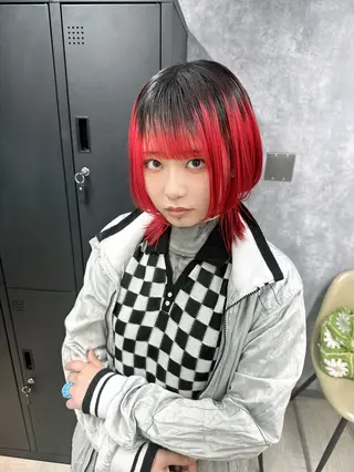 ミディアム カラー 【.ico】心斎橋 飛田ゆうきのヘアスタイル