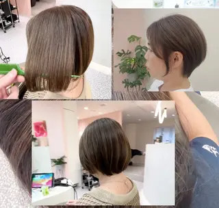 カラー マンツー40代女性◎ 明るい白髪染めのヘアスタイル
