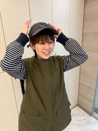 ショート ガレリアエレガンテ名駅店所属・【ショート/ボブ 丸みショート】深萱のヘアスタイル