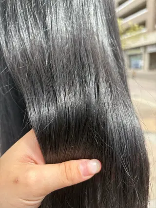 セミロング 藤原仁美/レイヤー ボブ/透明感カラーのヘアスタイル