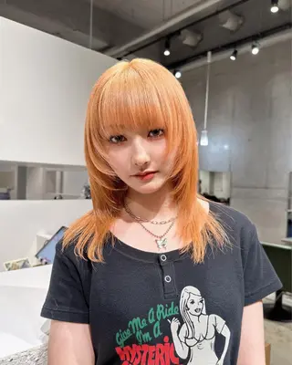 ミディアム カラー MONIQA所属・🐲RYUKI メンズブリーチのヘアスタイル