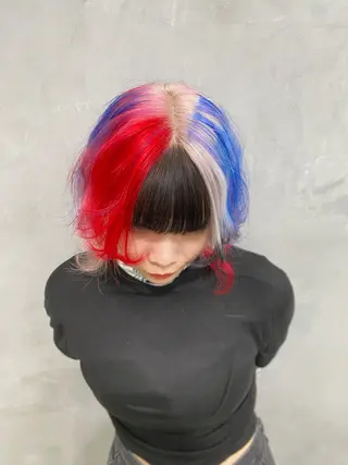 ショート カラー ウルフ🐺/ボブ ハイトーン🌈/増田のヘアスタイル