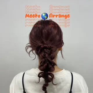 ロング ヘアアレンジ ブリーチなし/暖色/ ヘアアレンジ/Meiのヘアスタイル