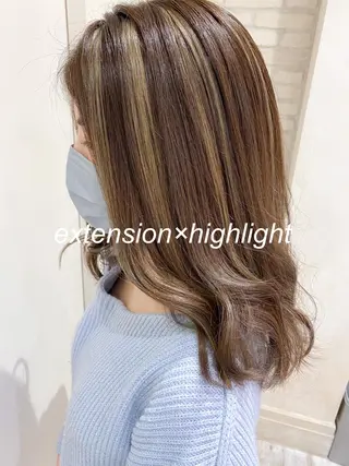 ミディアム 横浜🍒カット エクステ/RIEのヘアスタイル