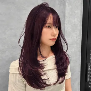 ロング 🥇KEN /レイヤー/艶カラーのヘアスタイル