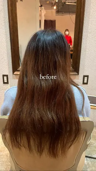 ロング 藤井 美歩/赤髪のヘアスタイル