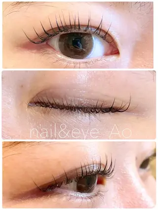 ロング カラー パーマ ヘアアレンジ キッズ ネイル マツエク・マツパ アイブロウ nail&eye Aoのマツエク・マツパデザイン