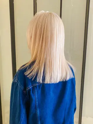 セミロング カラー メンズパーマ/ブリー チ/motokiのヘアスタイル