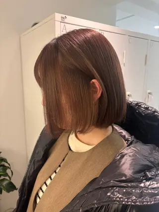 ショート カラー 小顔レイヤー×抜け感 hair／正源のヘアスタイル