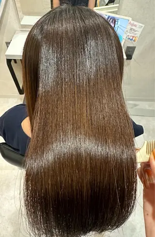 セミロング パーマ 韓国風🫧髪質改善 Bonheur辻結凪のヘアスタイル