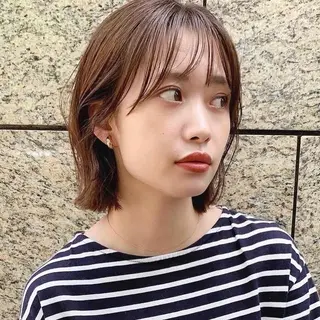 ショート カラー 🌱小顔ヘア/ボブ ミディアム/双葉🌱のヘアスタイル