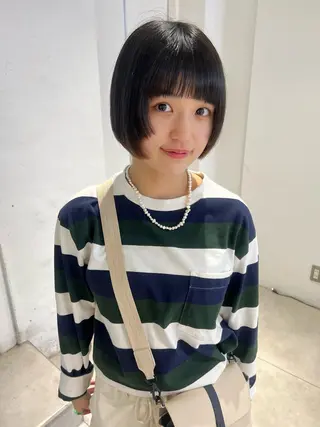 ショート 顔周りカット/透明感 カラー✂️MEIのヘアスタイル