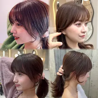 ロング カラー パーマ ヘアアレンジ メンズ キッズ 新宿/小顔レイヤー/ 顔まわり/西慶太朗のヘアスタイル