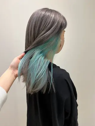 ロング カラー loutus 所属・井川和哉 ハイトーン／透明感のヘアスタイル
