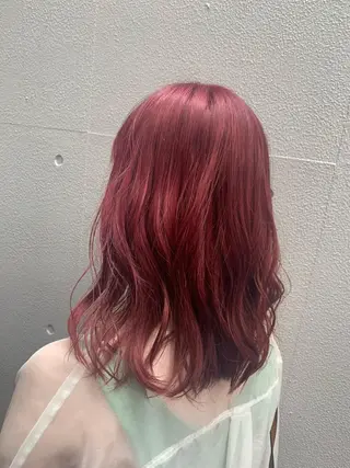 セミロング カラー ショート🌼パーマ 本間正子のヘアスタイル