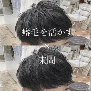 ショート メンズ メンズパーマ/ メッシュ😎タクミのヘアスタイル