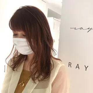 セミロング カラー 古屋 花織のヘアスタイル