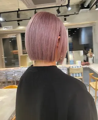 セミロング カラー ヘアアレンジ メンズ キッズ 栄💗メンズパーマ｜ ハイトーン｜haruのヘアスタイル