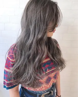 ロング カラー ヘアアレンジ WATARU🔥／ 外国人風ハイライトのヘアスタイル