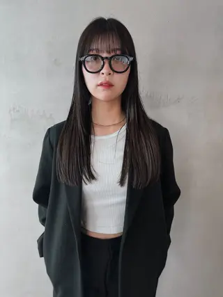 ロング 似合わせパーマ 癖毛カットのヘアスタイル