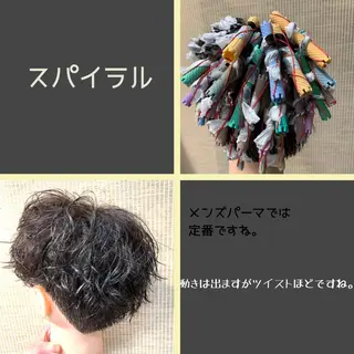 ミディアム パーマ メンズ labyrinthノーブル所属・メンズ特化西村 雄太のヘアスタイル