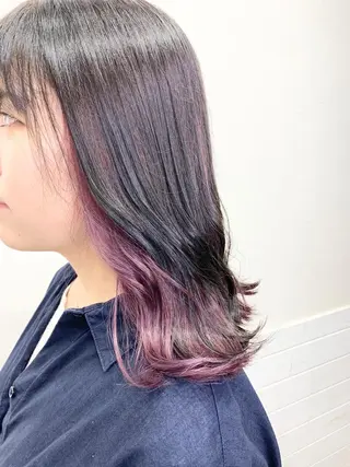 セミロング カラー lucia奈良店所属・lucia RYOのヘアスタイル