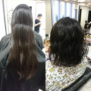 ミディアム パーマ ACROあべの店所属・艶カラー/インナー /グラデ/大西小百合のヘアスタイル