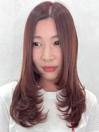 ロング カラー ヘアアレンジ Belle hair Design青野大貴のヘアスタイル