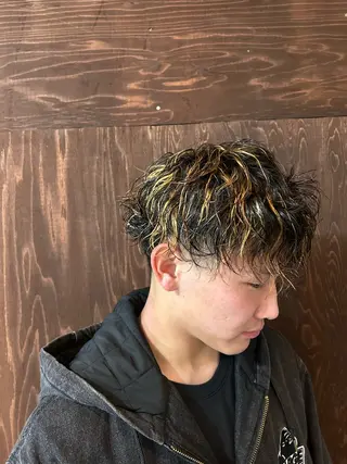 ショート カラー パーマ メンズ 【メンズ限定理容師】 菊池けんたのヘアスタイル