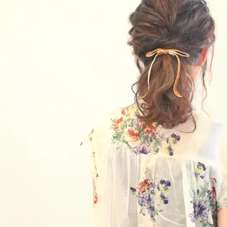 ミディアム カラー ヘアアレンジ Mariana/ 鶴原-ハイライトのヘアスタイル