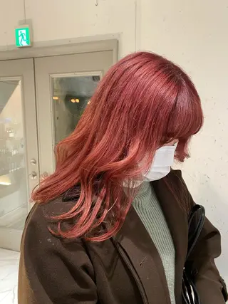 セミロング カラー ナチュラル/韓国💎 haruka 💎のヘアスタイル